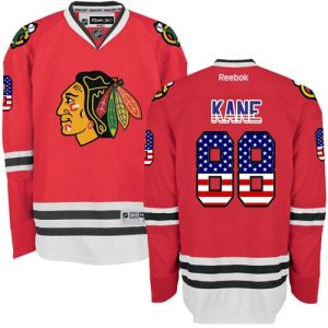 NHL Chicago Blackhawks Trikot #88 Patrick Kane Authentic Rot Reebok USA Flag Fashion